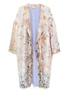 Pierre-louis Mascia Silk Floral Coat In Neutral