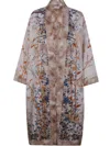 Pierre-louis Mascia Aloe Floral Beige Multicolor Kimono In Multicolor