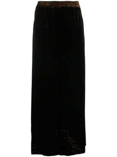 Pierre-louis Mascia Pierre Louis Mascia Silk Printed Trousers In Brown