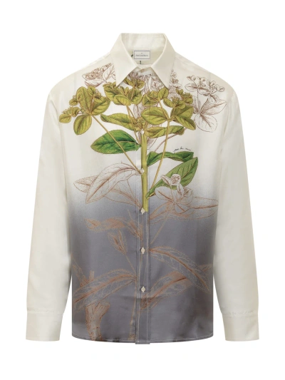 Pierre-louis Mascia Silk Shirt In Bianco Fantasia