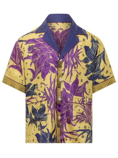 Pierre-louis Mascia Silk Shirt In Yellow