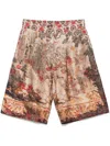 Pierre-louis Mascia Silk Shorts In 中性色