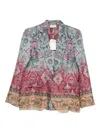 Pierre-louis Mascia Silk Single-breasted Jacket In Blue