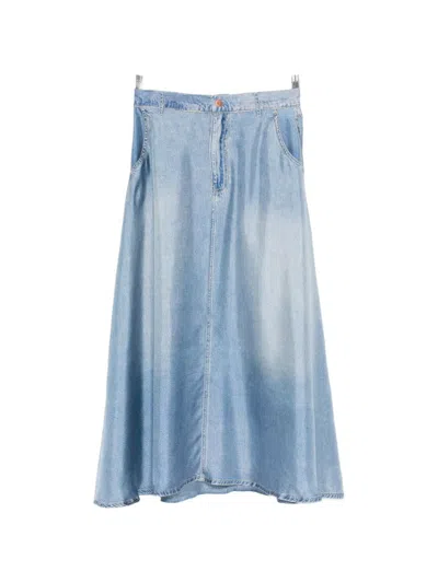 Pierre-louis Mascia Pierre Louis Mascia Silk Skirt In Blue