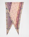Pierre-louis Mascia Silk Triangle Printed Scarf In Multi