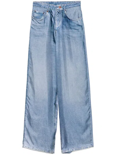 Pierre-louis Mascia Pierre Louis Mascia Silk Trousers In Blue