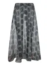 Pierre-louis Mascia Blue Organza Kobes Midi Skirt