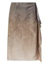 Pierre-louis Mascia Stretch-silk Skirt In Brown