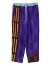 Pierre-louis Mascia Striped Checked Silk Trousers
