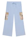 Pierre-louis Mascia Striped Patch-pocket Trousers In Blue