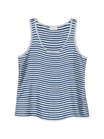 Pierre-louis Mascia Pierre Louis Mascia Striped Silk Tank Top In Pattern