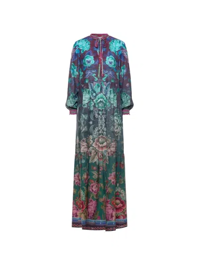 Pierre-louis Mascia Tetris Floral Maxi Dress In Multi