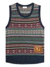 Pierre-louis Mascia Tricot Geometric-pattern Vest In Green