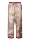 Pierre-louis Mascia Wide-leg Floral Trousers With Elastic Waistband