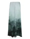 Pierre-louis Mascia Landscape-print Wide-leg Trousers In Blue