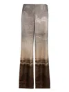Pierre-louis Mascia Landscape-print Drawstring-waist Trousers In Brown