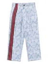 Pierre-louis Mascia Trousers Blue And Green In Blue