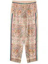 Pierre-louis Mascia Patterned Casual Pants In Brown