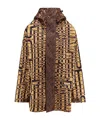 Pierre-louis Mascia Tweed-lined Patterned Jacket In Brown