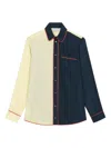Pierre-louis Mascia Two-tone Piped Shirt In Multi
