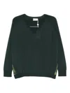 Pierre-louis Mascia V-neck Panelled Sweater In Green
