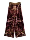 Pierre-louis Mascia Velvet Wide-leg Trousers In Red