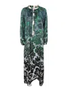 Pierre-louis Mascia Ombre Floral-print Maxi Shirtdress In Multicolour