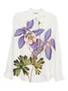 Pierre-louis Mascia Pierre Louis Mascia Printed Silk Shirt In White