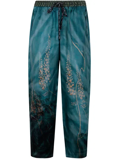 PIERRE-LOUIS MASCIA PIERRE LOUIS MASCIA WIDE LEG TROUSERS ALOE