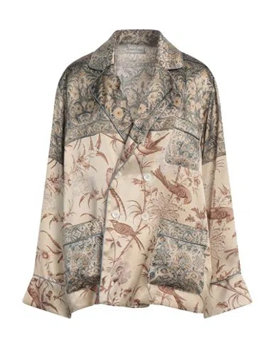 Pierre-louis Mascia Woman Blazer Sand Size L Silk In Gray