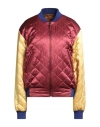 Pierre-louis Mascia Woman Jacket Burgundy Size Xs Polyester, Silk, Cotton In Multi