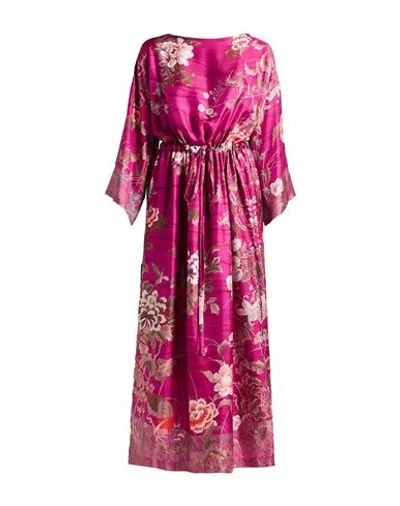 Pierre-louis Mascia Woman Maxi Dress Magenta Size L Silk In Red