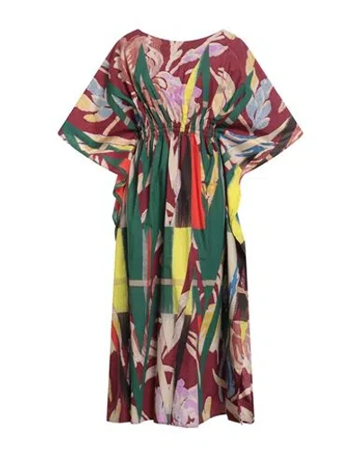 Pierre-louis Mascia Woman Midi Dress Burgundy Size Onesize Cotton