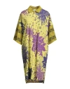 Pierre-louis Mascia Woman Midi Dress Yellow Size S Cotton In Yellow