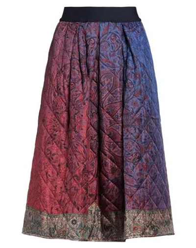Pierre-louis Mascia Woman Midi Skirt Purple Size S Polyester, Silk