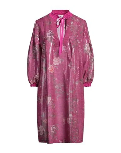 Pierre-louis Mascia Woman Mini Dress Mauve Size L Polyester, Silk