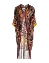 Pierre-louis Mascia Woman Overcoat & Trench Coat Burgundy Size Onesize Viscose, Silk