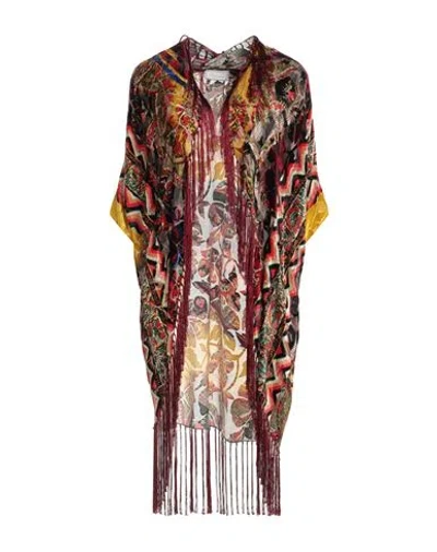 Pierre-louis Mascia Woman Overcoat & Trench Coat Burgundy Size Onesize Viscose, Silk