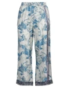 Pierre-louis Mascia Aloe Silk Trousers In Blue