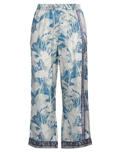 PIERRE-LOUIS MASCIA PIERRE-LOUIS MASCIA WOMAN PANTS BLUE SIZE L SILK