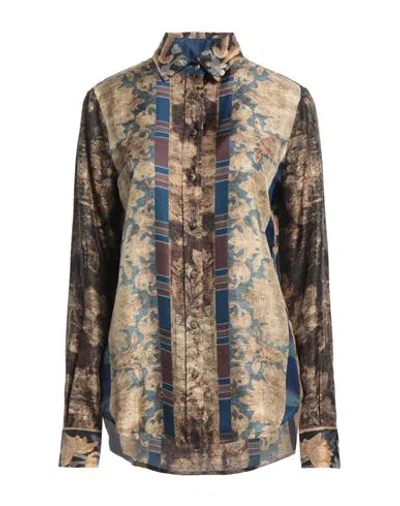 Pierre-louis Mascia Woman Shirt Beige Size L Silk