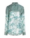Pierre-louis Mascia Woman Shirt Deep Teal Size M Silk