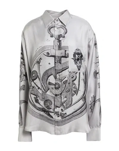 Pierre-louis Mascia Woman Shirt Grey Size S Silk