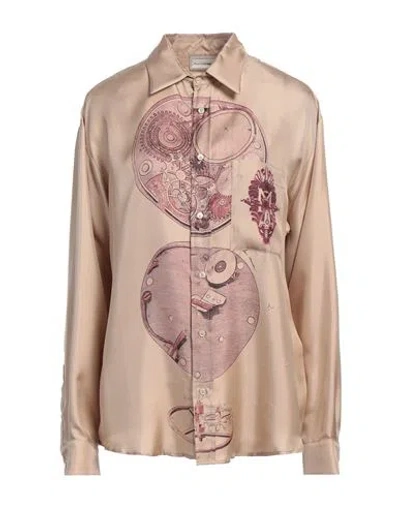 Pierre-louis Mascia Woman Shirt Sand Size S Silk In Neutral