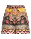 Pierre-louis Mascia Woman Shorts & Bermuda Shorts Marigold Size M Silk In Yellow