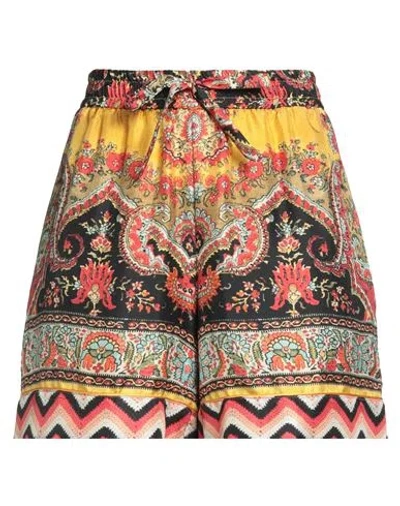 Pierre-louis Mascia Woman Shorts & Bermuda Shorts Marigold Size M Silk In Yellow