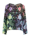Pierre-louis Mascia Woman Top Black Size L Silk In Multi