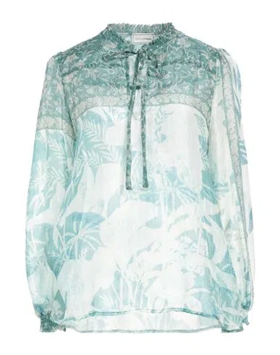 Pierre-louis Mascia Woman Top Emerald Green Size L Silk