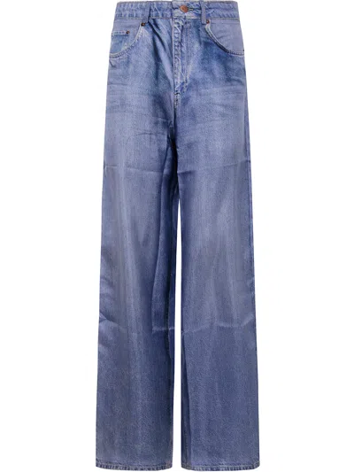 Pierre-louis Mascia Pierre Louis Mascia Women Wide Leg Trousers Aloe In Blue