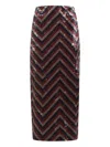 Pierre-louis Mascia Zigzag-pattern Maxi Skirt In Multi